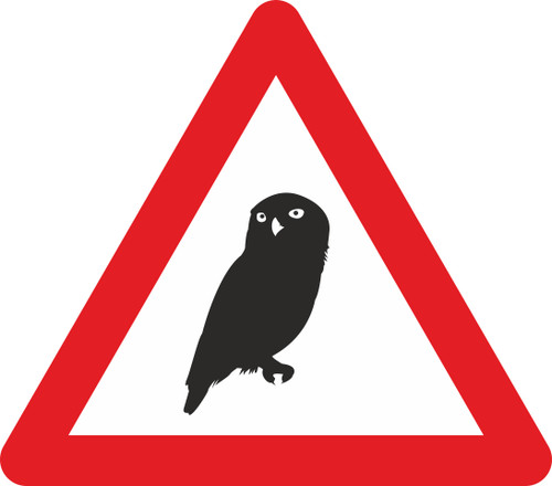 Aufkleber warnung eule - aufkleber,