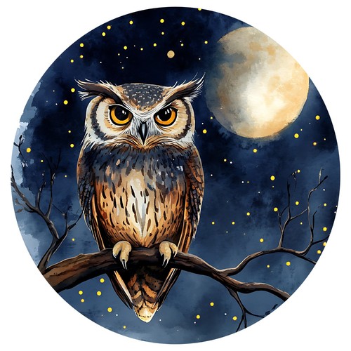 Sticker nachteule - sticker,