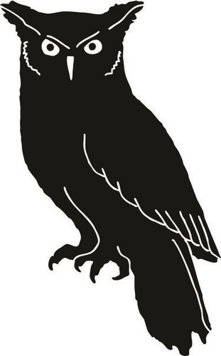 Eule1 aufkleber wandattoo - aufkleber,