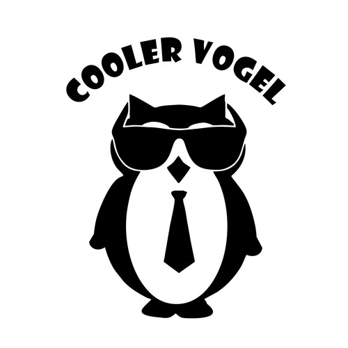 Cooler vogel aufkleber - cooler,
