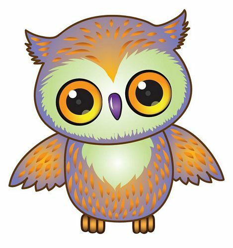 Aufkleber sticker eule - aufkleber, violett