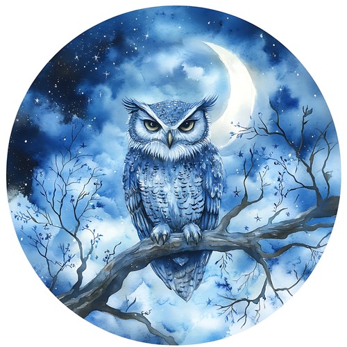 Sticker nachteule - 3x,