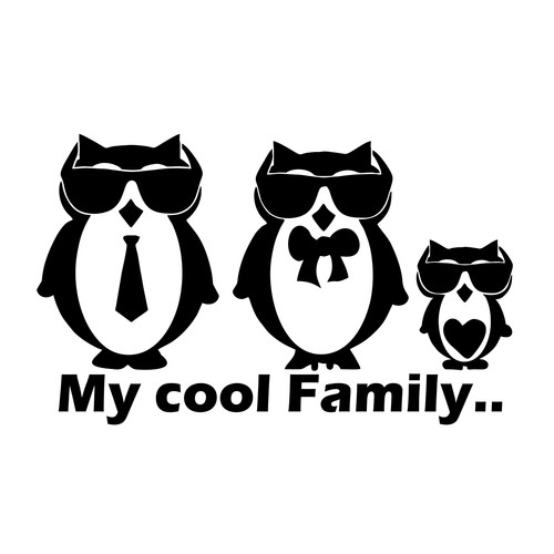 Cool family aufkleber - my,