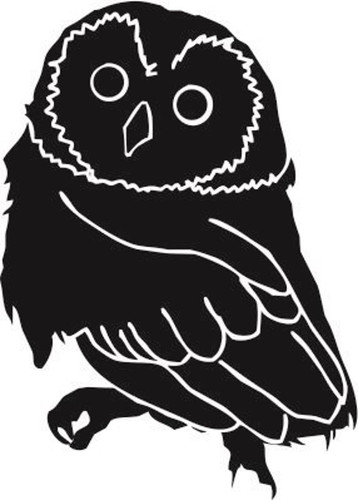 Eule7 aufkleber wandattoo - ,