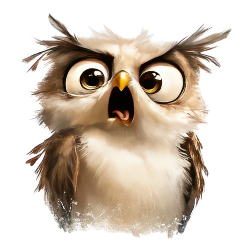 Aquarell lustige eule sticker - eule,
