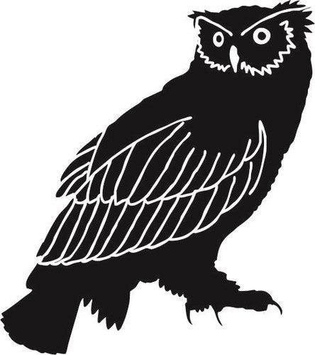 Eule5 aufkleber wandattoo - ,
